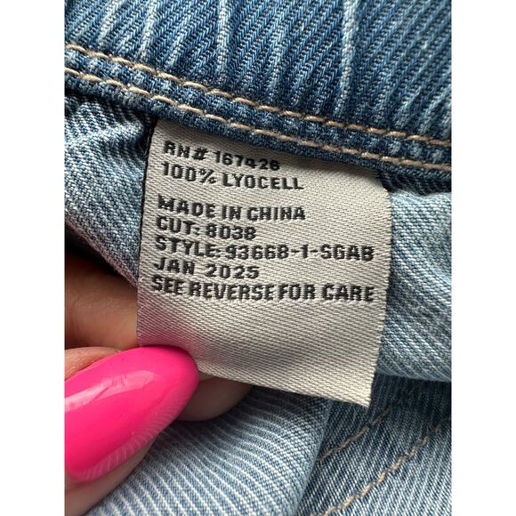 Tractr Soft Tencel Denim Wide Leg Pants Light Indigo Size Medium New - Picture 9 of 11